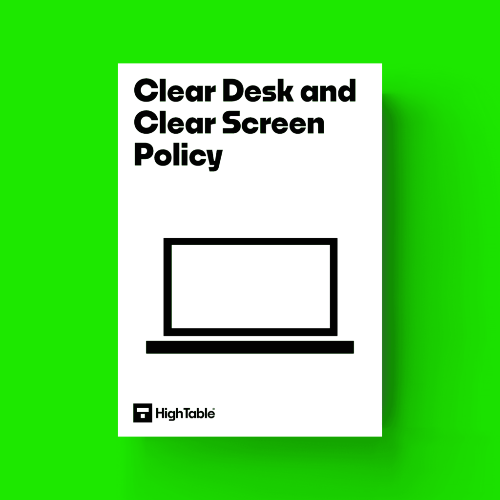 ISO27001 Clear Desk and Clear Screen Policy-Green
