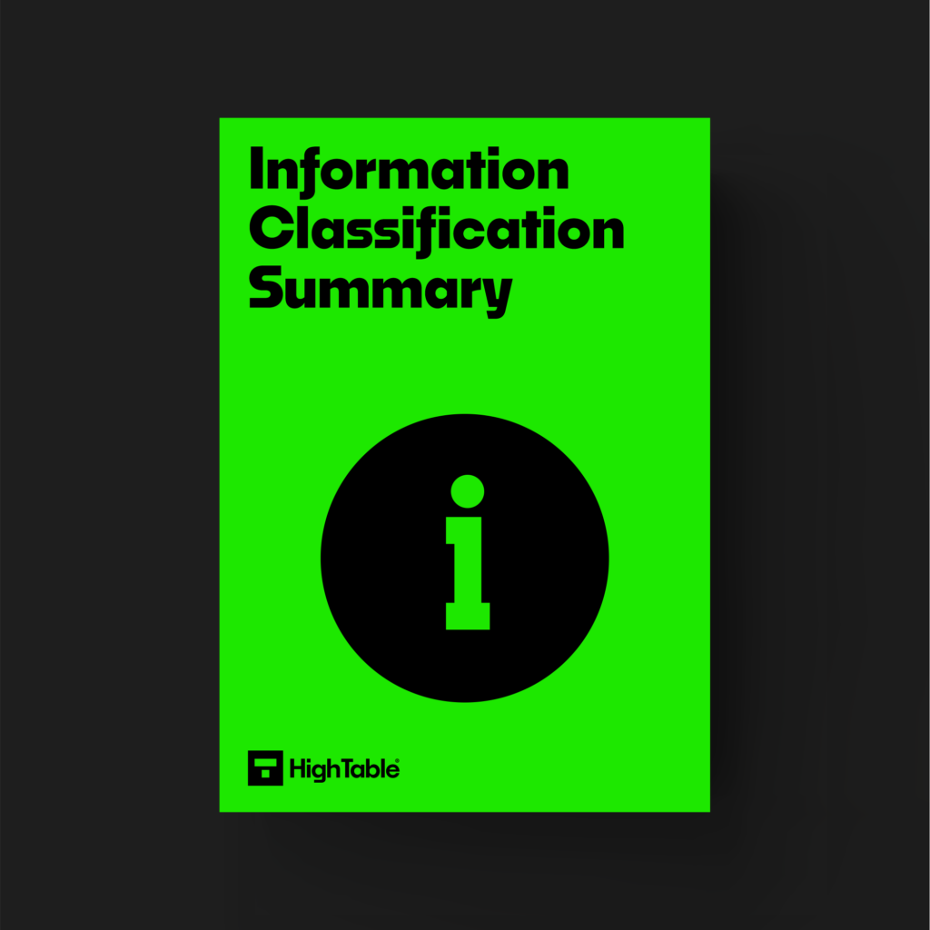 ISO27001 Information Classification Summary Template